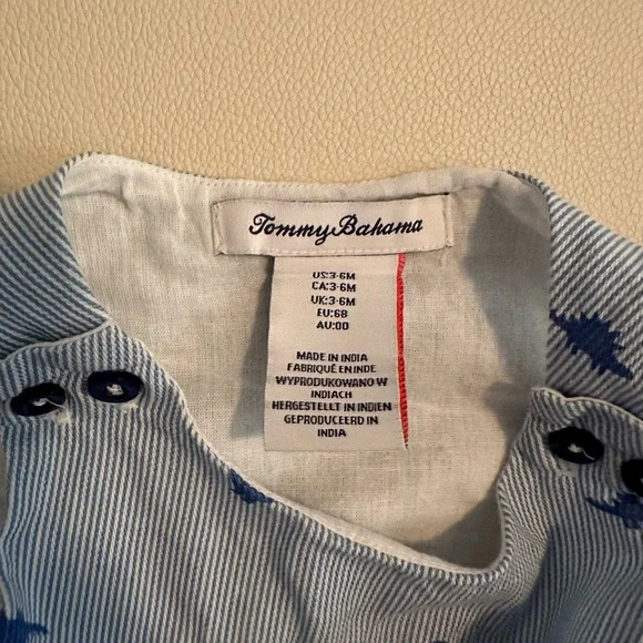 Tommy Bahama Dino Romper Onesie Set 3-6M - Picture 3 of 4